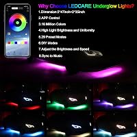 DriSubt LED Alváz Világítás Szett 4 db (2x60+2x90 cm) - Bluetooth Applikációs Vezérlés, 64 Üzemmód, RGB 16 Millió Szín, IP68 Vízálló, Autó D 6