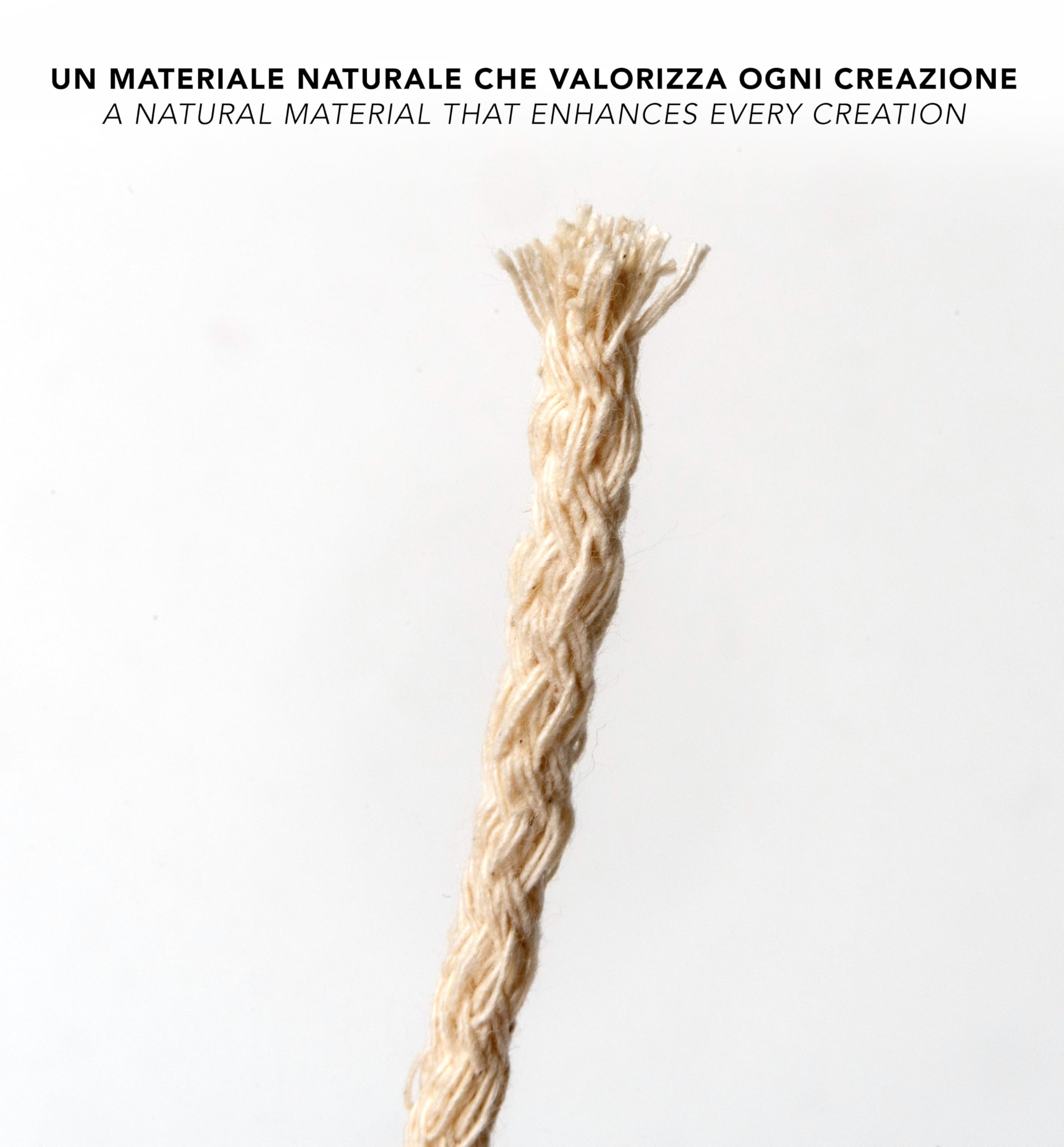 IPEA Hilo de Macramé de Algodón Natural – 4 mm x 100 Metros – Rollo Súper Largo – Cuerda de Macramé