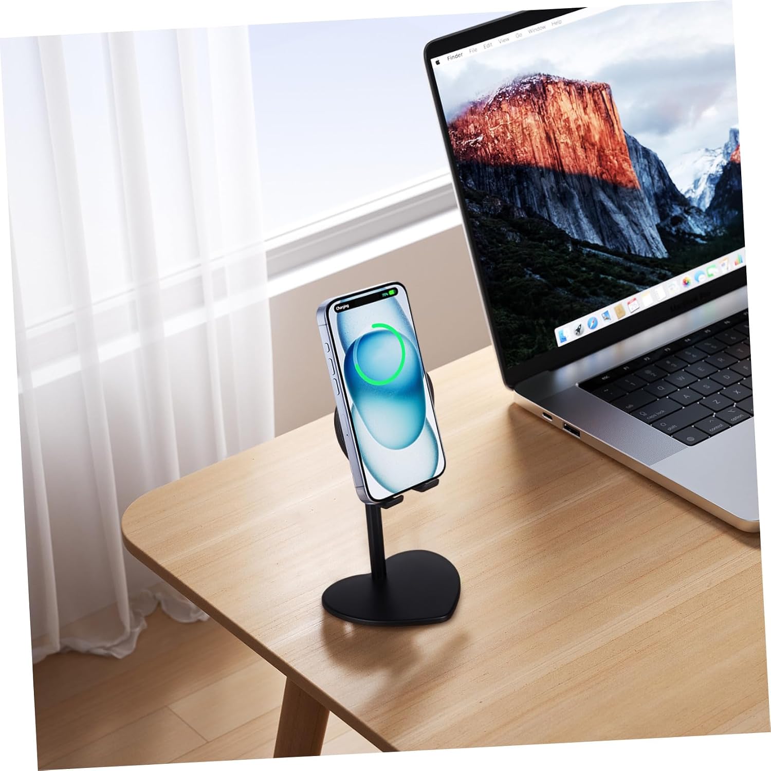 Angoily Heart Shaped Metal Tablet Stand Phone Holder for Desktop Support for Smartphones Friends and Family