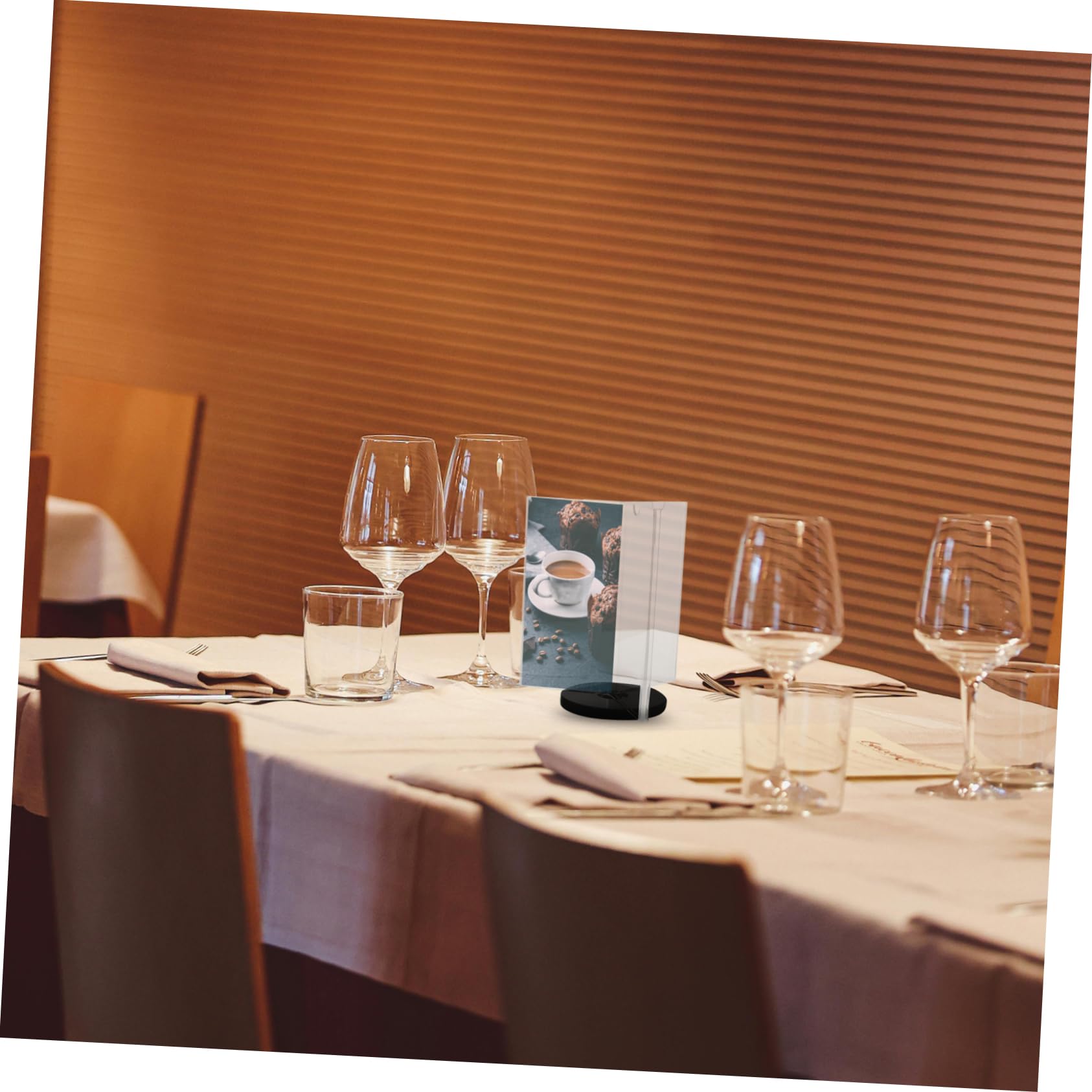 2piezas Soporte De Menú De Escritorio Exhibidor De Menú Multifacético Con Base Para Restaurantes Cafés