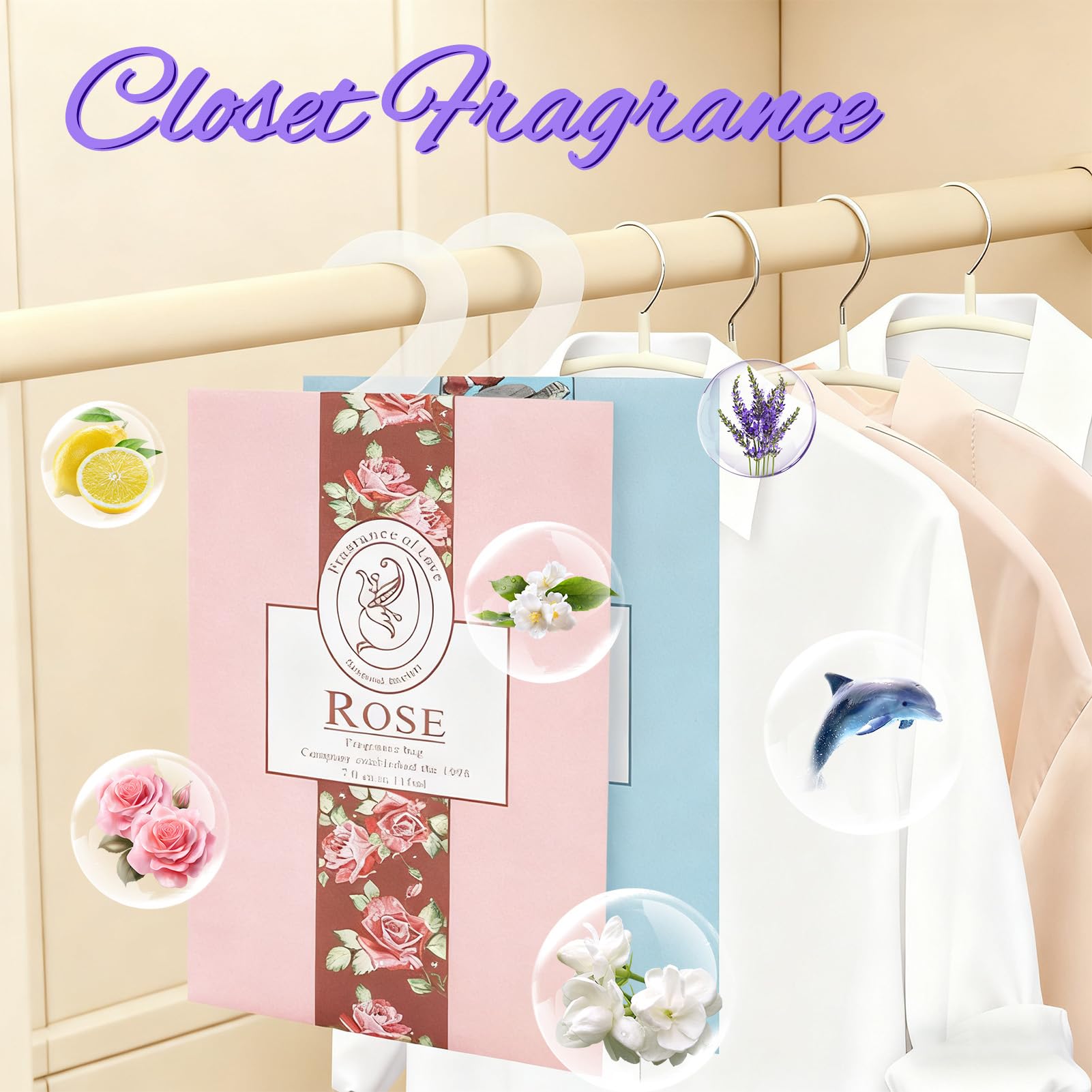 Lot De 12 Sachets Parfumés, Désodorisants Pour Tiroirs, Armoires, Salles De Bains, Voitures (citron, Océan Lys