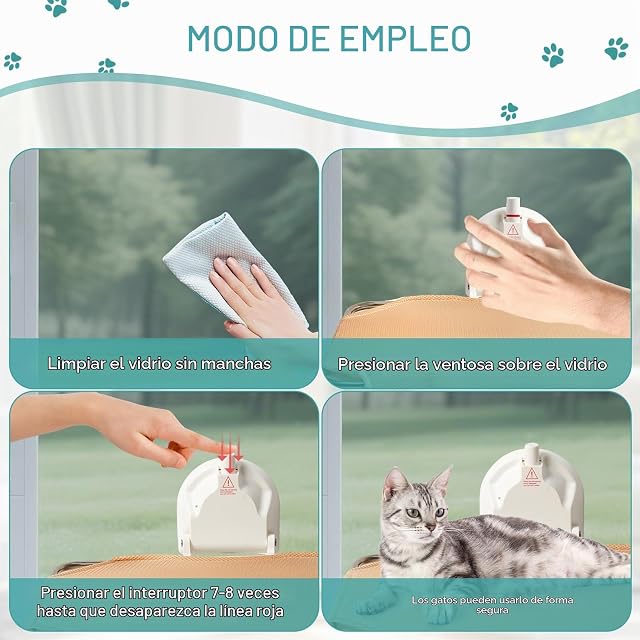Foto 6 de 7 de LORSJOY Hamaca Gato Ventana Plegable, Cama Colgante para Mascotas