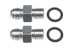 Transmission Adapter Fittings Front and Rear -6AN Flare to 1&sol;4" NPSM TH350 TH400 4L60E 700R4 200-4R TR6060 AOD 4R100 4R70W C5 Aluminum 551114