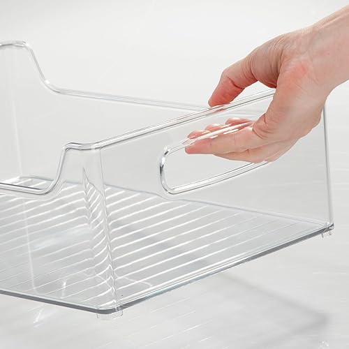 Miniatura 8 de iDesign - Contenedor de almacenamiento apilable con asas para despensa o refrigerador, transparente, fabricado en EE. UU