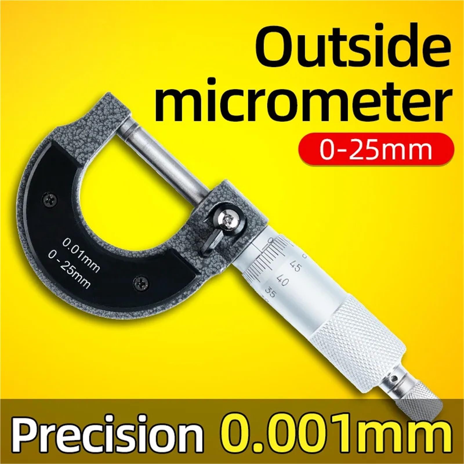 Calibre Digital Micrómetro de precisión 0 a 25 mm, calibre métrico exterior,001, herramienta medición micrométrica, micrómetro externo, calibradores micrométricos(75-100mm)