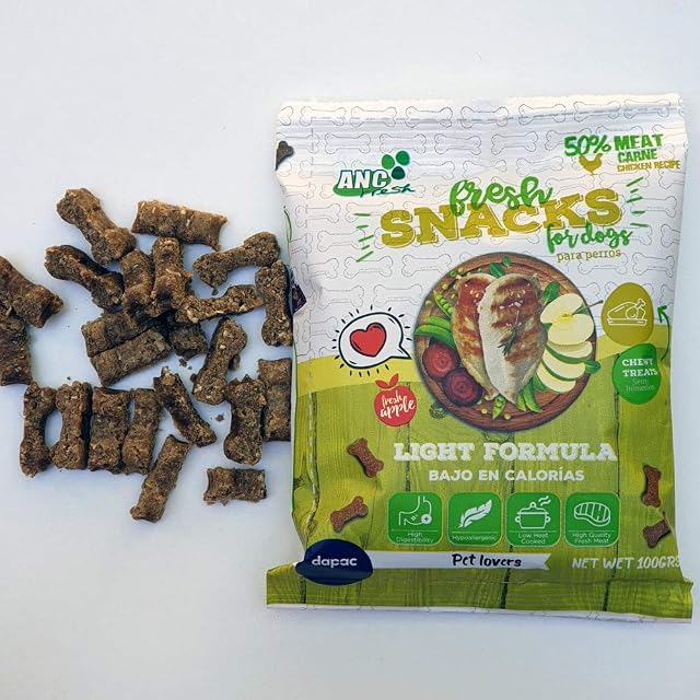 ANC FRESH Snacks Huesitos de Carne para Perros Adultos, Cachorros y Senior - Pack 5 x 100 gr (Pollo (Light))