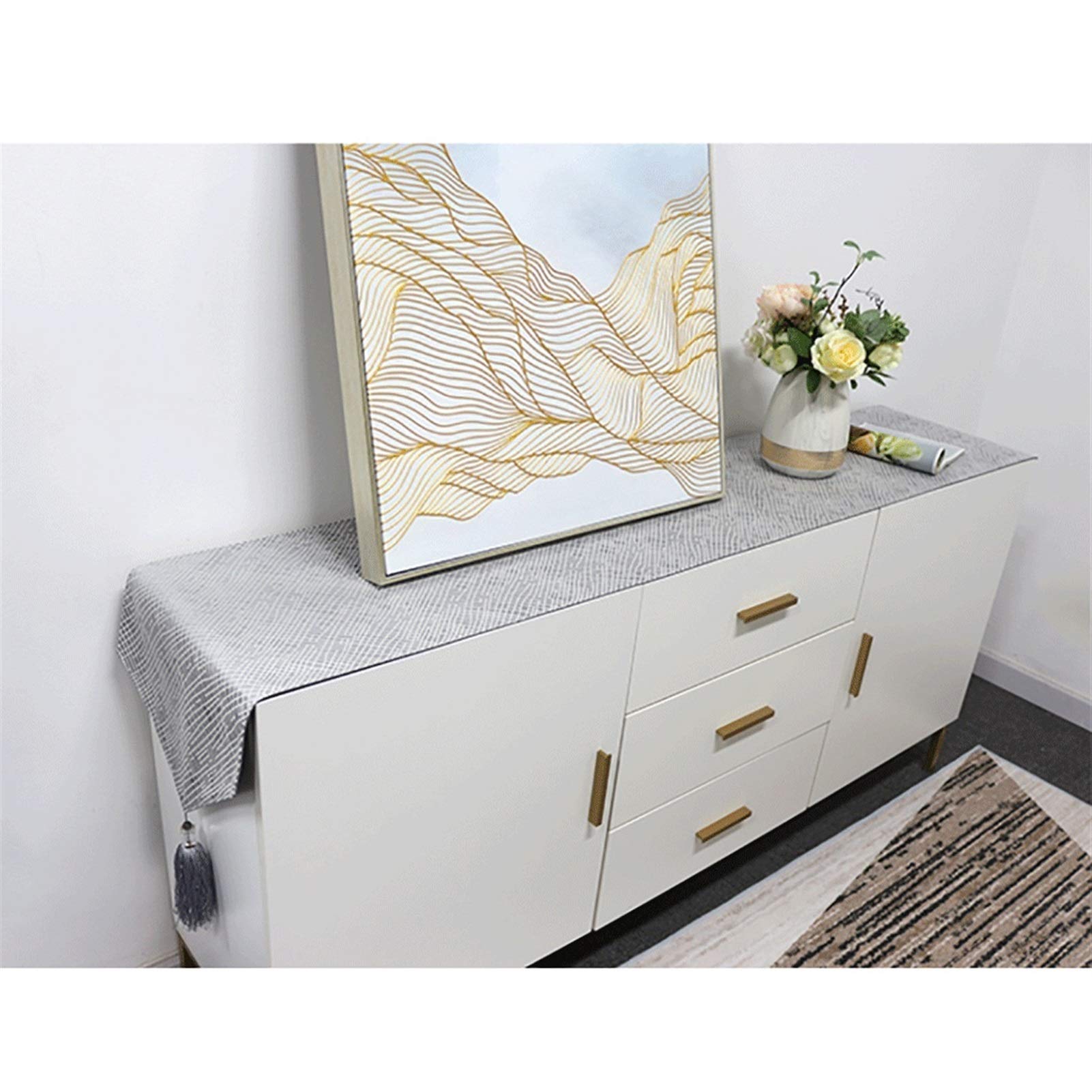 Elegante e lussuoso Tavolo da pranzo in stile americano Tavolo da pranzo Tavolo Runner Luxury Home Cucina di casa Matrimonio Festa Decorativa Poliestere Tavolo in poliestere Runner Camino de Mesa, 2 c