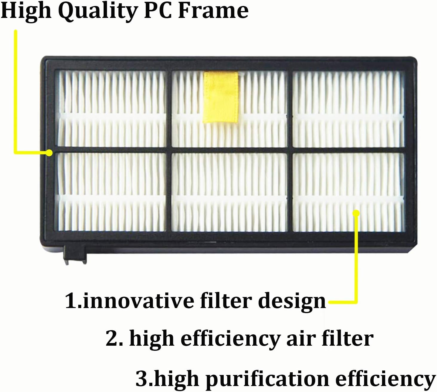 Garbage fighter Filter Replacement for iRobot 800 900 Series Parts - Replenishement Robotic with Cleaning Brushes for 805 860 870 871 880 890 960 980 Vacuum Cleaner Accessories