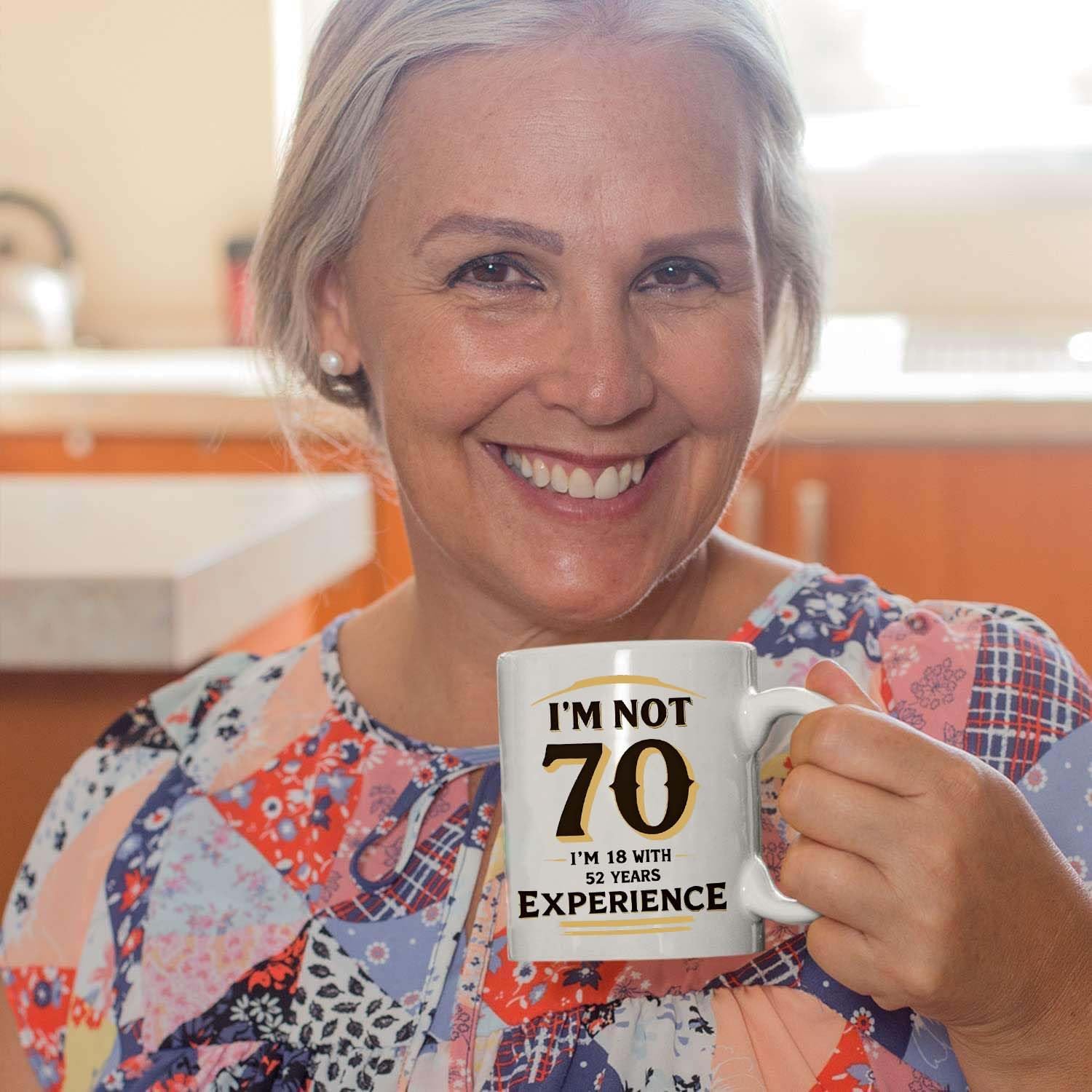 70th Coffee Mugs Birthday Gift for Women Men 11oz, 70 Year Old Valentine Day Gifts, Vintage 1956 Coffee Cup with Spoon, Unique Turning 70 Idea Gifts for Grandma Grandpa Mom Dad Aunt Mugs - Image 6