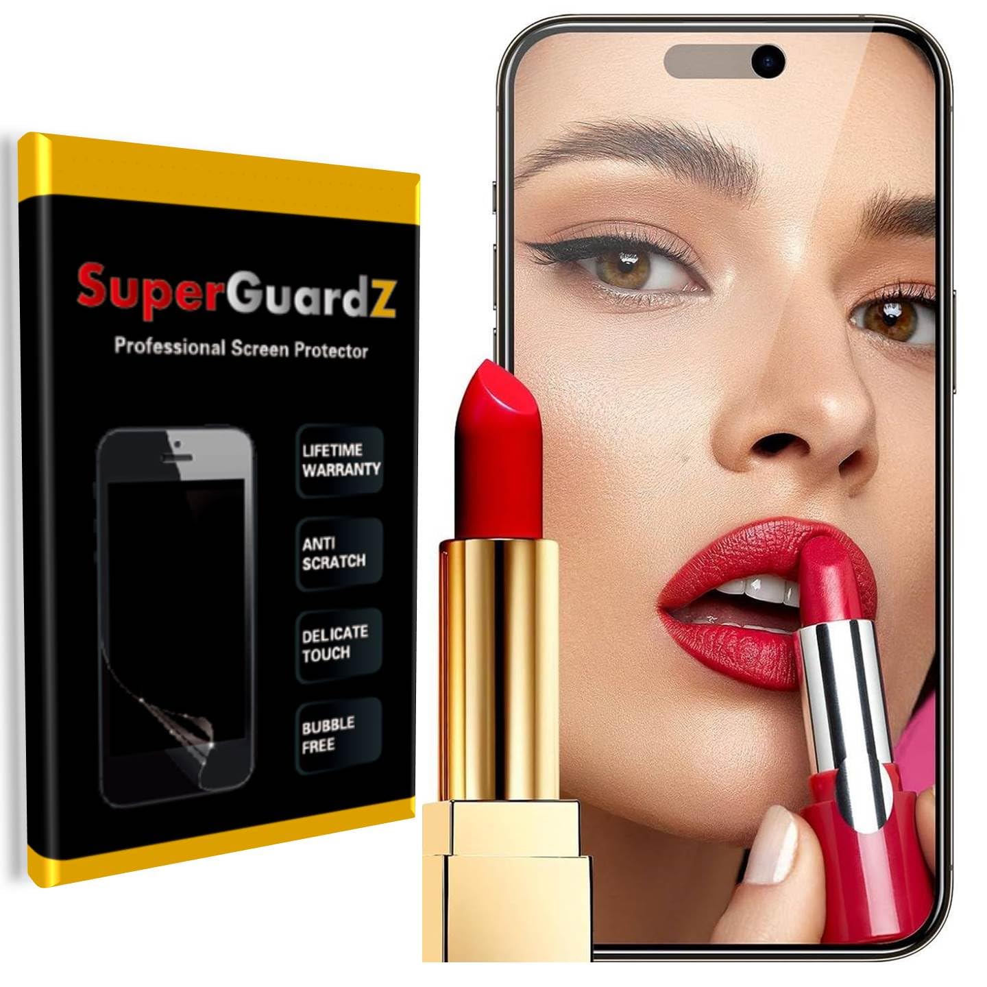 [2-Pack] Mirror Reflective Screen Protector for iPhone 15, SuperGuardZ, Anti-Scratch, Anti-Bubble