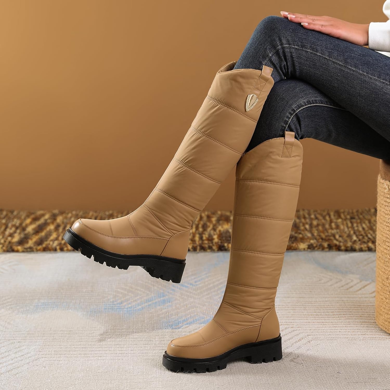Women's Snow Boots Knee High Warm Winter Shoes