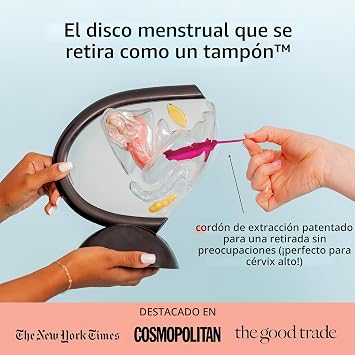 Pixie Menstrual Pads Set - 2 Reusable Discs with Applicator, Sterilizer, Intimate Wash Gel and Pouch - Metal & Toxin Free - Easy Tampon-like Application