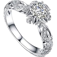 Lolvmvchi 925 Sterling Silver Rings For Women Cubic Zirconia Wedding Promise Rings For Her Wedding Bands Anniversary Jewelry Christmas Birthday Gift Engagement