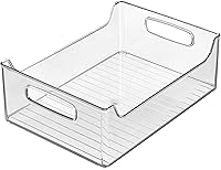 Vista 8 de iDesign - Contenedor de almacenamiento apilable con asas para despensa o refrigerador, transparente, fabricado en EE. UU