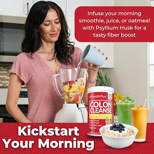 Miniatura 8 de Health Plus Colon Cleanse  Fibra natural diaria  Sin sabores artificiales edulcorante natural sin gluten desintoxicación saludable al corazón sabor