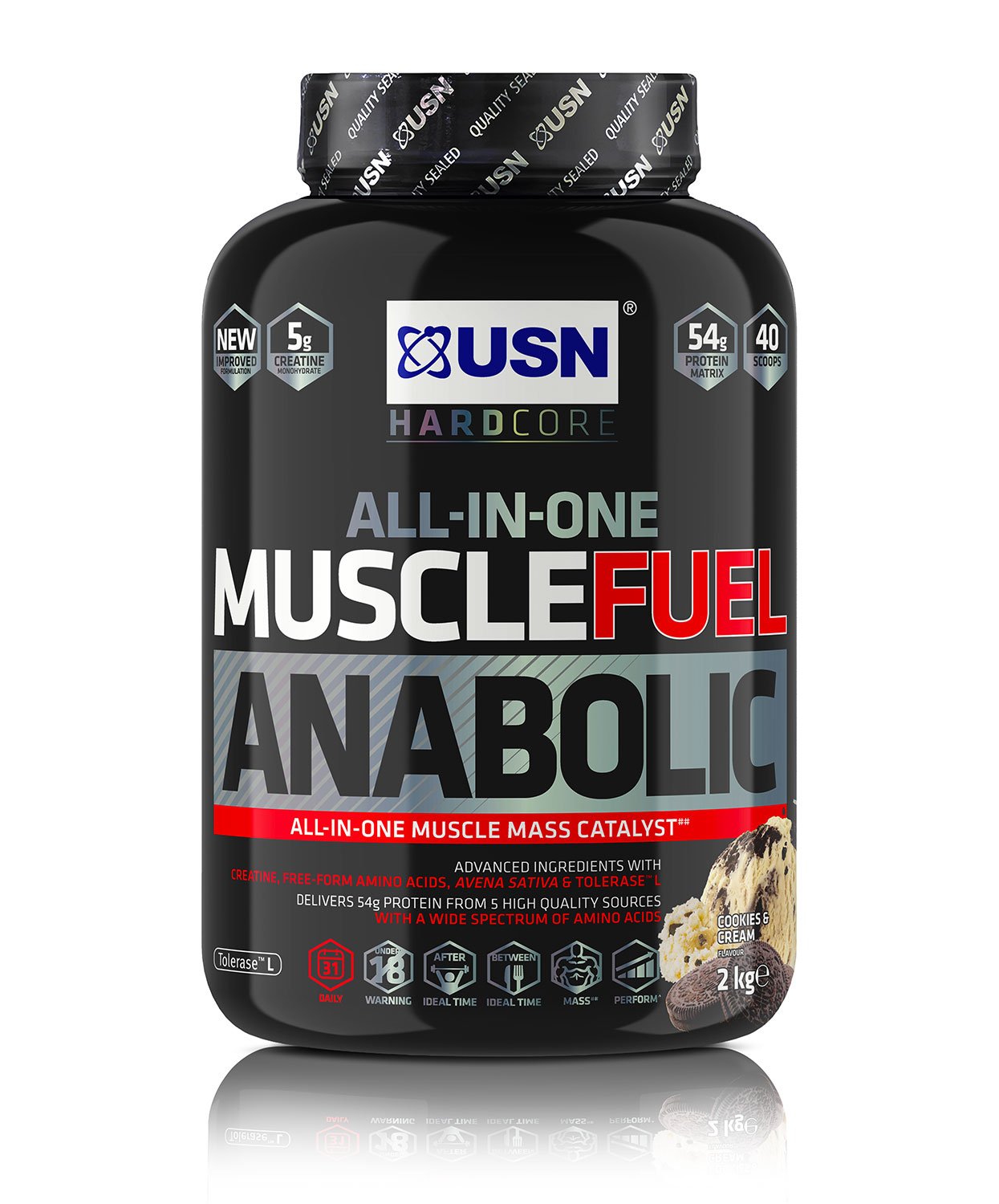 USN Muscle Fuel Anabolic Caramel Peanut All-in-one Protein Powder Shake (2kg): Workout-Boosting Anabolic Protein Powder For Muscle Gain - New Improved Formula Caramel Peanut 2 Kg (Pack Of 1) | Buy Now - View #4