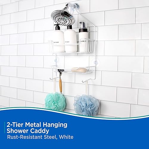 Miniatura 3 de Kenney KN614121 - Cabezal de ducha de 17 pulgadas de largo x 10 pulgadas de ancho x 4 pulgadas de profundidad de alambre de metal resistente al