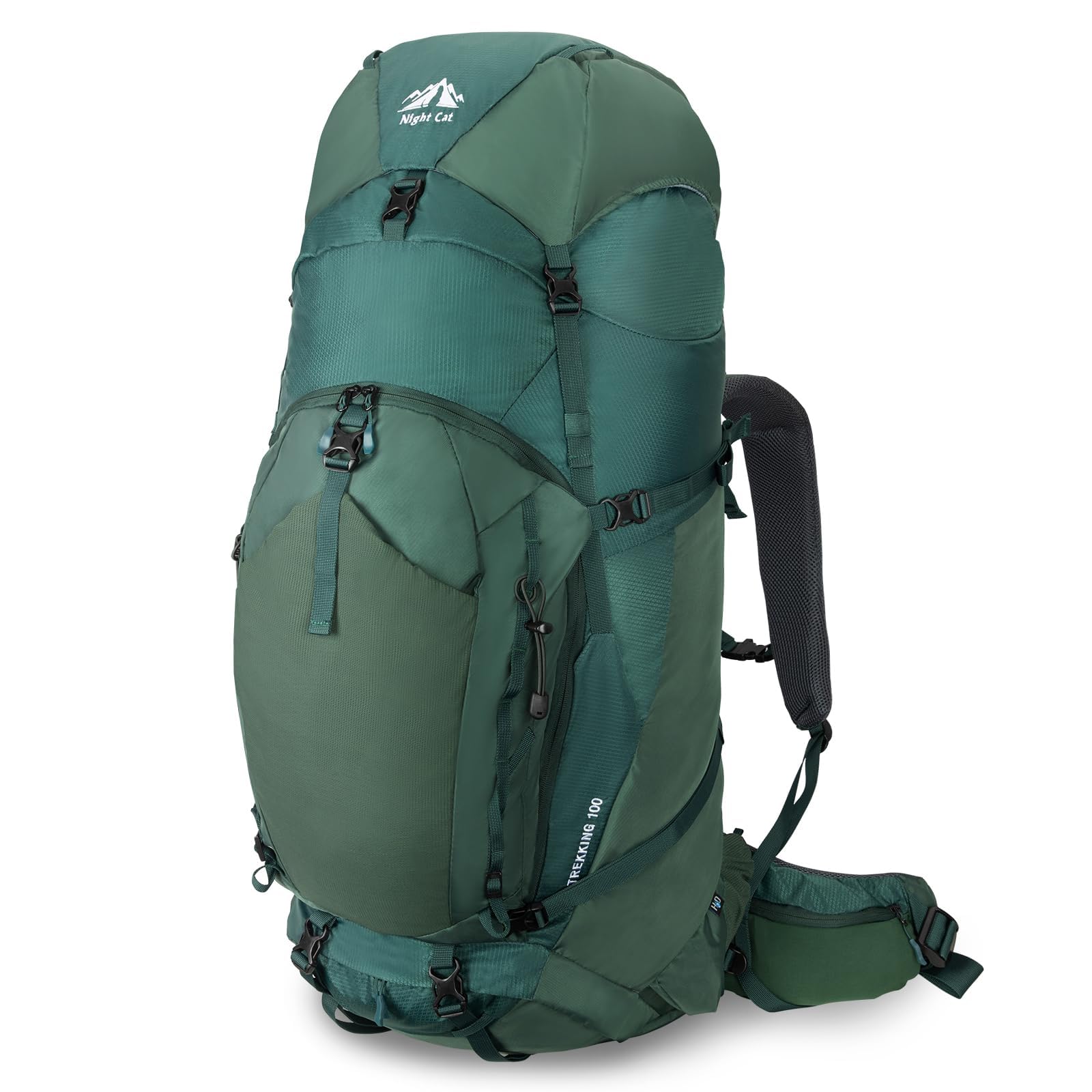 Night Cat Rucksack 100L Wanderrucksack: Trekkingrucksack Reiserucksack Herren Damen Atmungsaktiv Leichtgewicht für Camping Trekking Mountainering Klettern Fahrradreisen