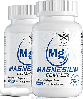 Magnesium Complex Supplement 8 Forms, 500mg Magnesium Glycinate, Malate, Citrate, High Absorption Mg for Calm, Sleep, Mood...