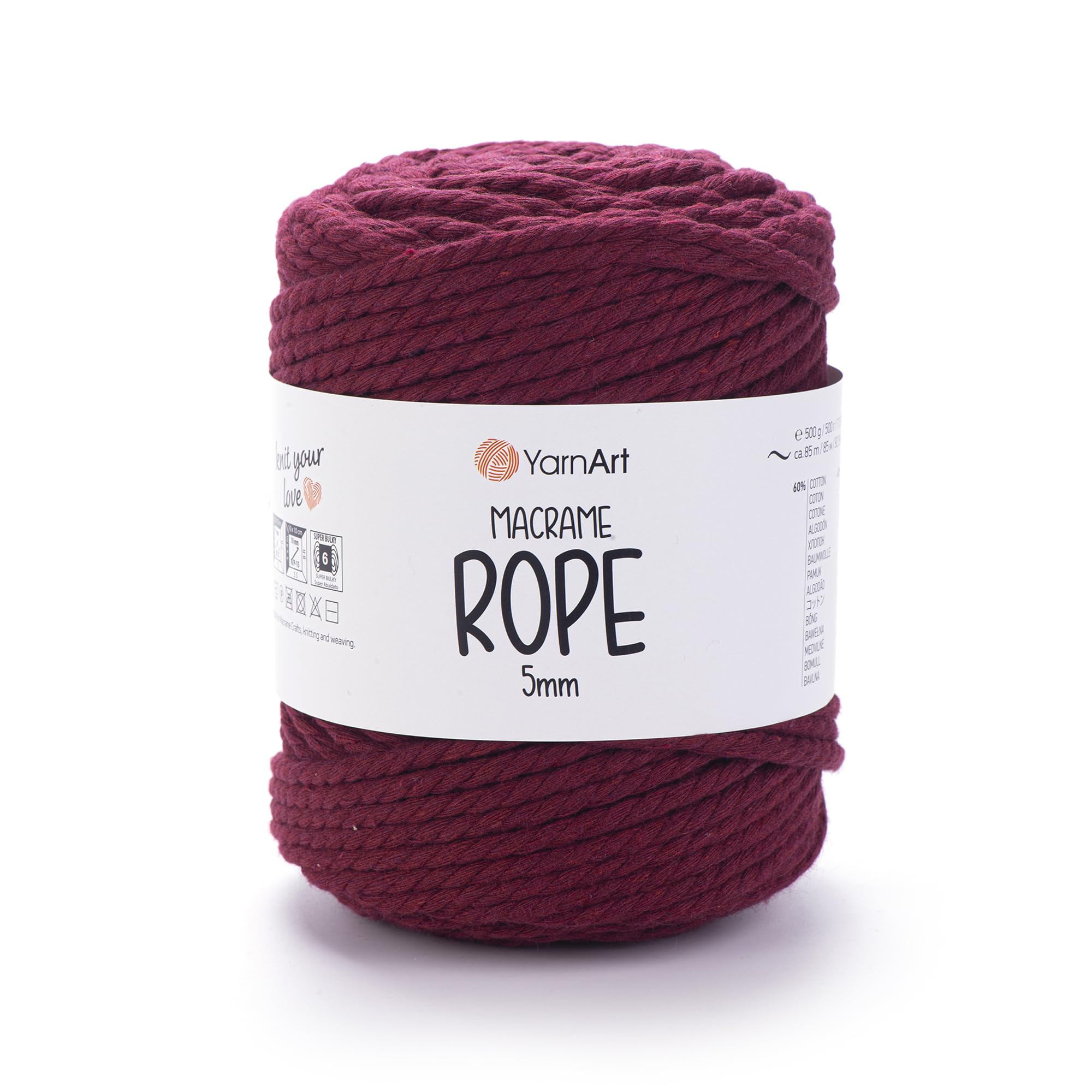 YarnArt El Örgü İpi MACRAME ROPE 5 MM, 781, 2x500 gr