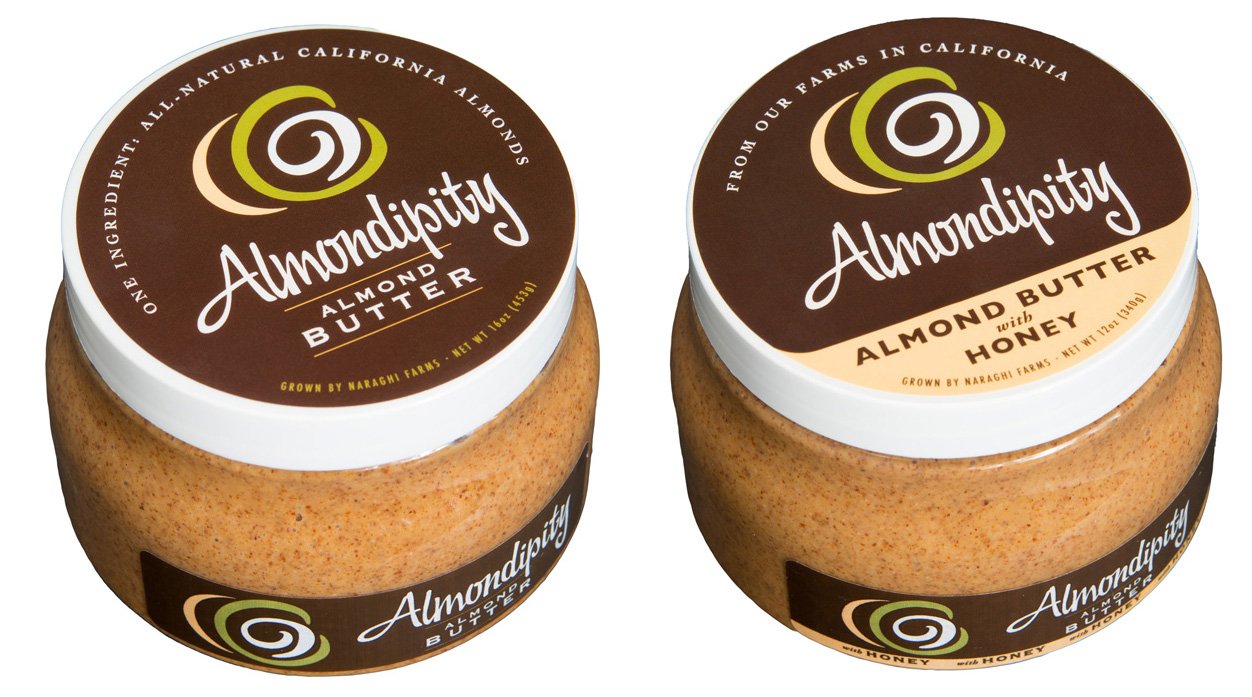 Almondipity Almond Butter - One-Ingredient & with Honey 16 oz - Mixed 2 Pack