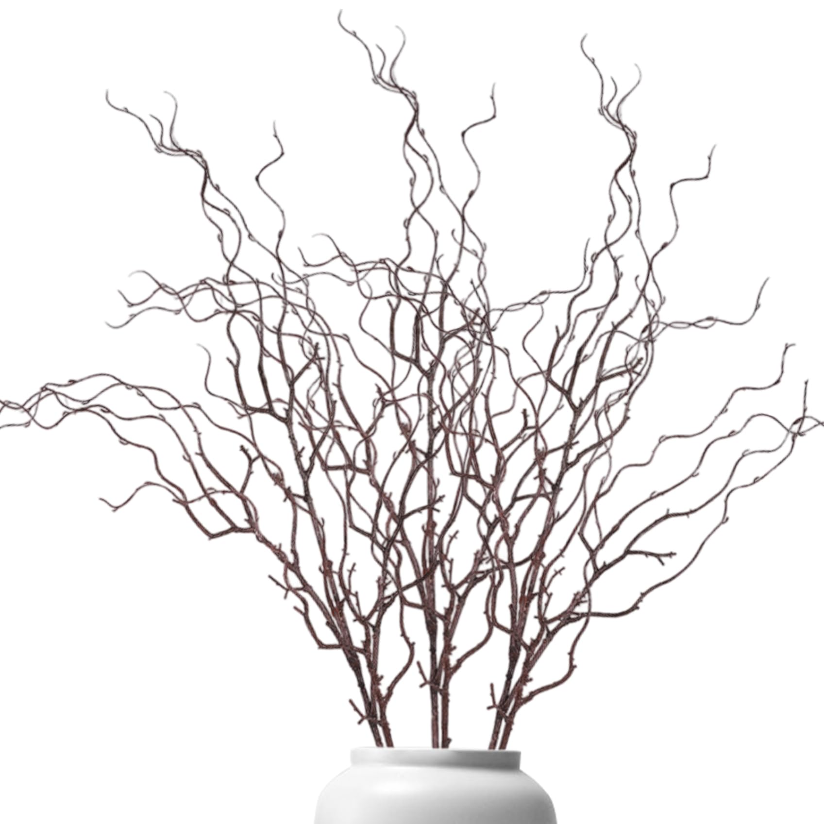 Aetherize Brown 3Pcs Branches For Vase, 47.2 Inch Antler Shaped Plastic Willow Branches Artificial Decorative Twigs For Flower Arrangement For Vase