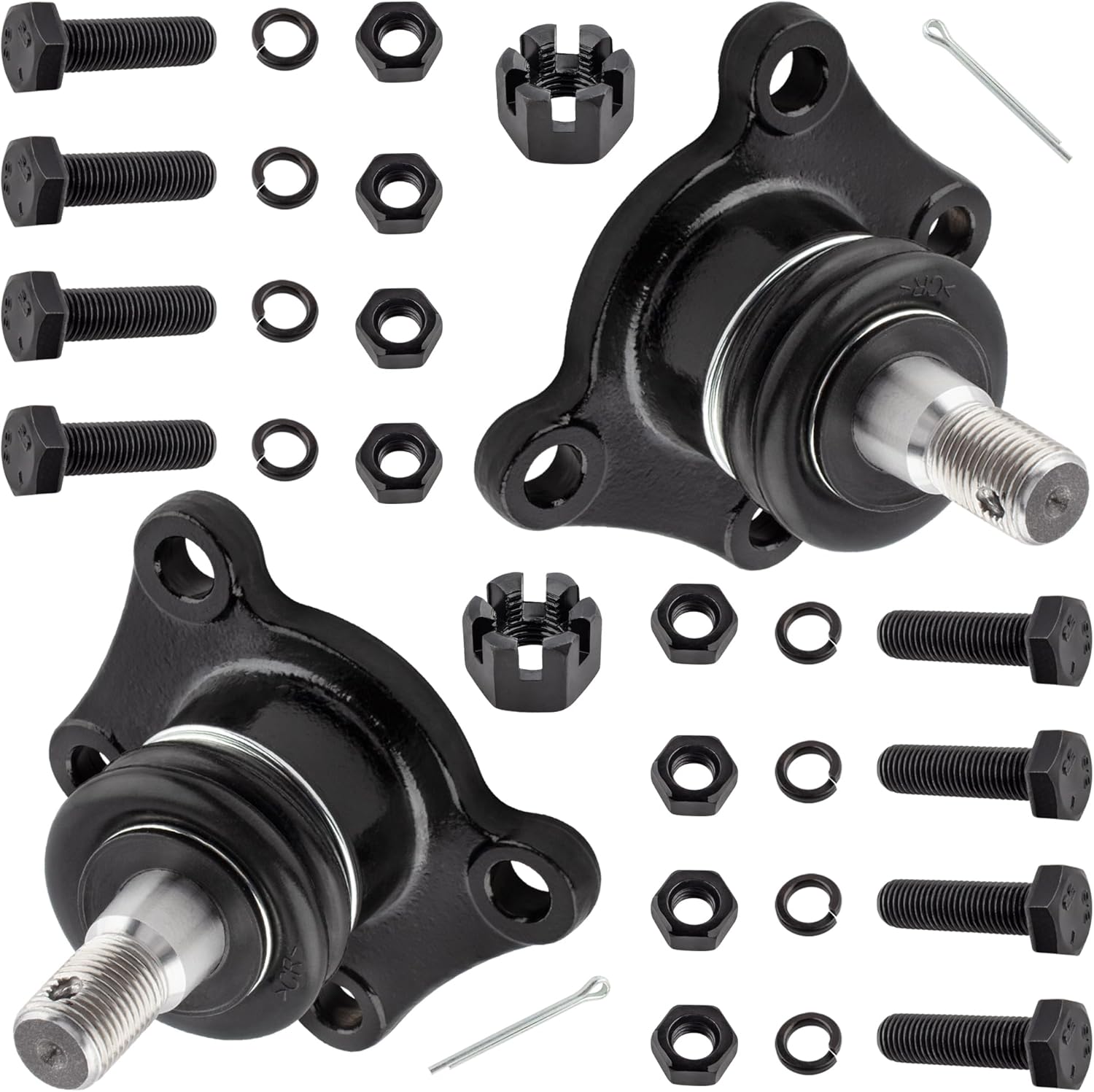 6Pcs Front Outer Tie Rod Ends Link + Upper Ball Joints + Lower Ball Joints Fit For Toyota 4Runner 1989-1995, For Toyota Pickup 1986-1995, For Toyota T100 1993-1998 Replace# K9519 K9482 ES2376