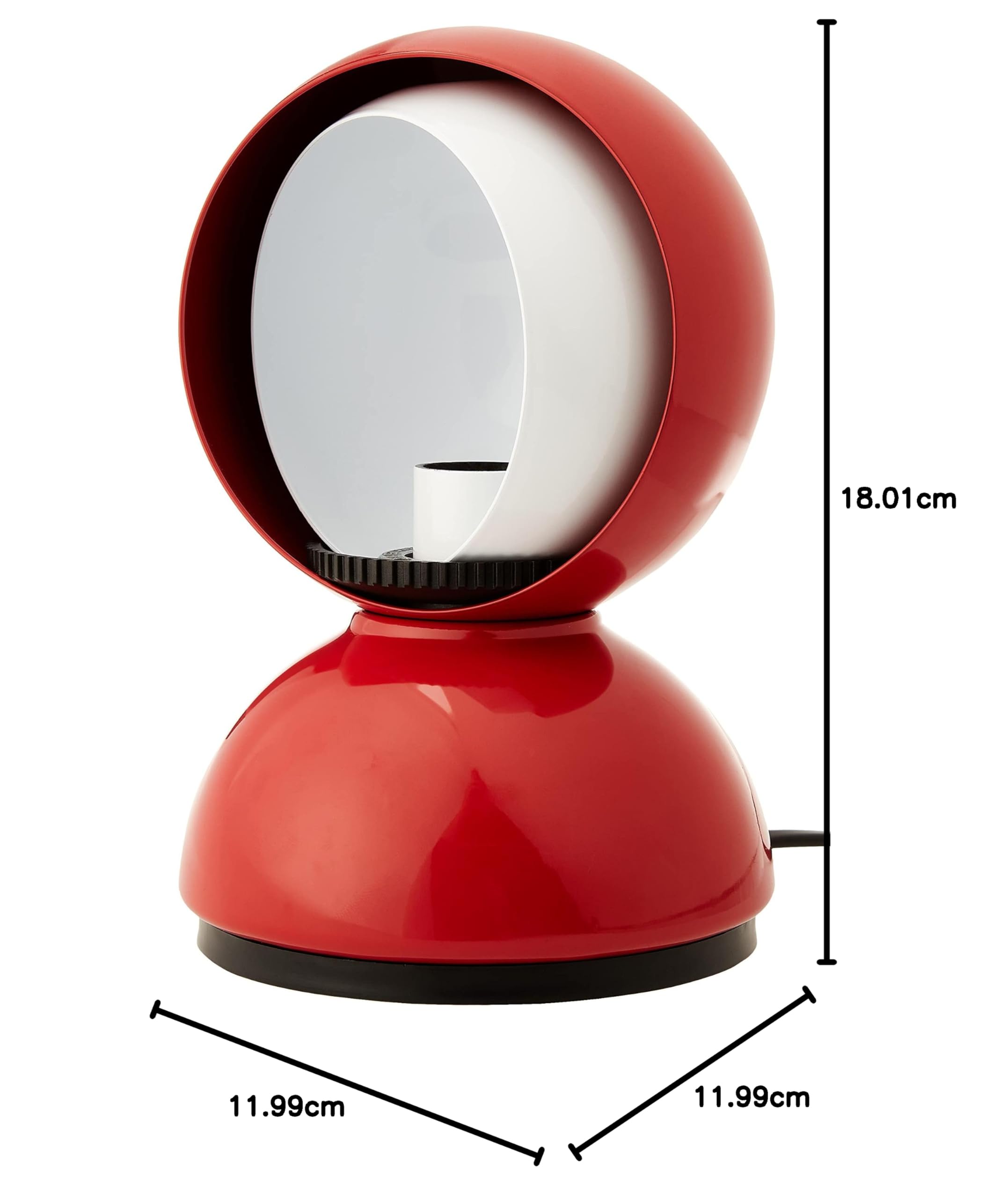 Artemide Eclisse Lampada Tavolo Metallo Rosso