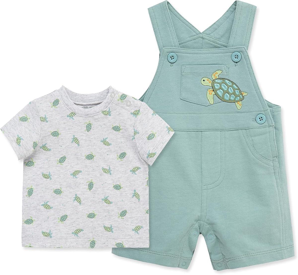 Little Me baby-boys 2-piece Tee Shirt and Shortall Set