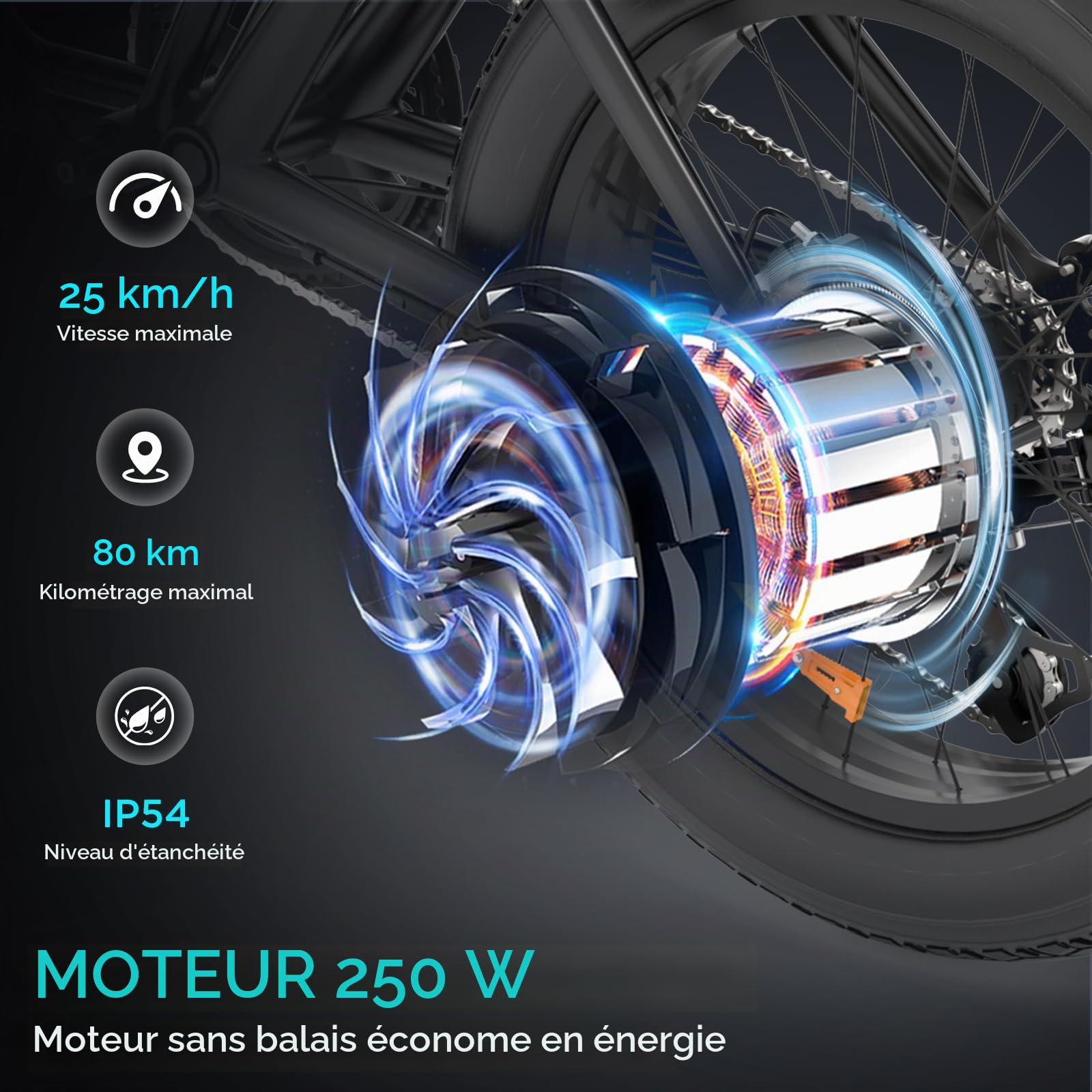 COLORWAY Vélos électriques, EBIKE Tout Terrain de 20 Pouces avec Pneu 4.0 Fat, avec Moteur 250W et Batterie 48V 15Ah, ebike à Moteur Puissant pour Adulte Unisexe.