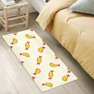 Kitchen Rugs Non-Slip 39x20 Inch Chicken Nuggets Pattern Area Rugs Door Mat Washable Bath Mats for Bedroom Living Room Kitchen