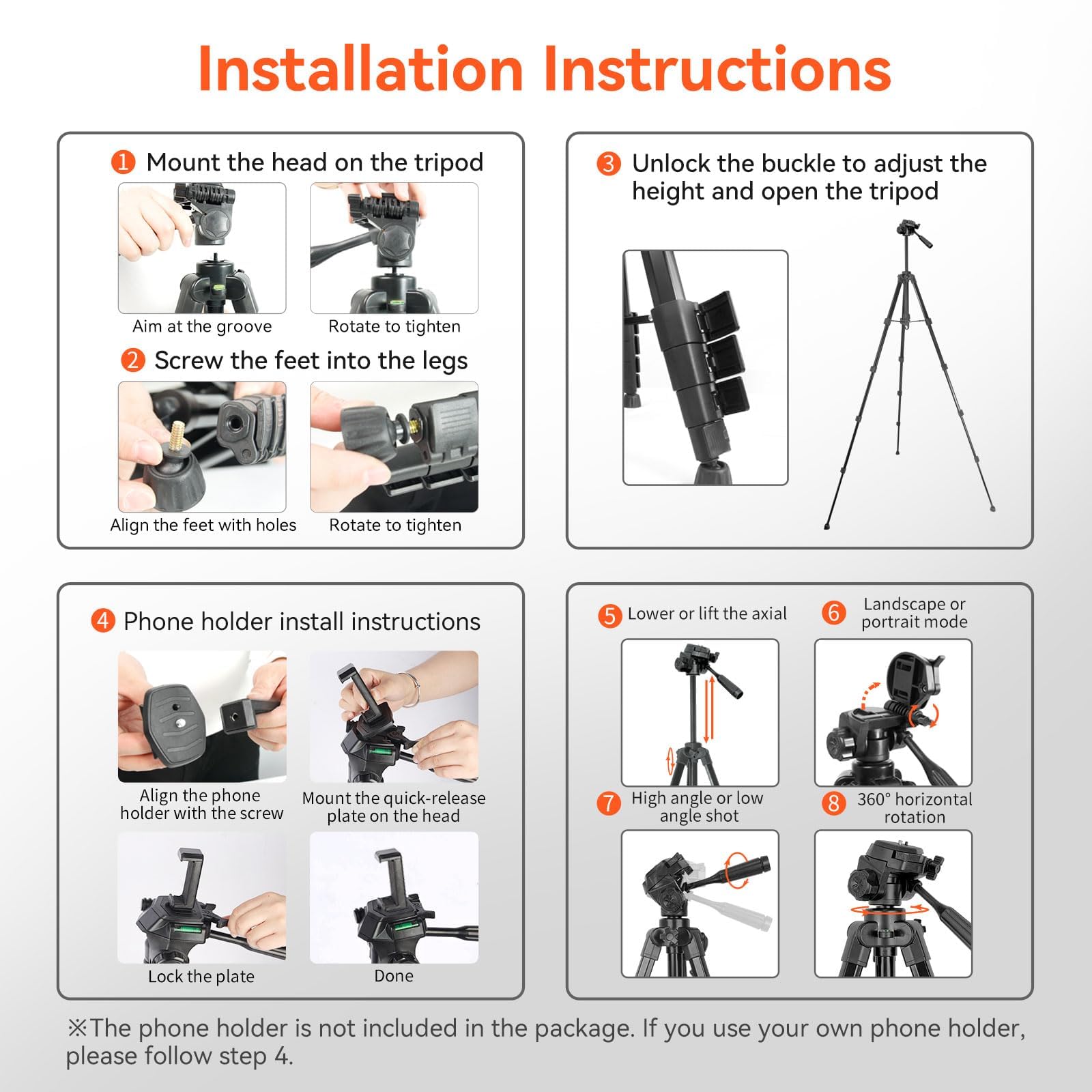 NEARITY Webcam-Stativ-Ständer 45-130cm höhenverstellbare Halterung