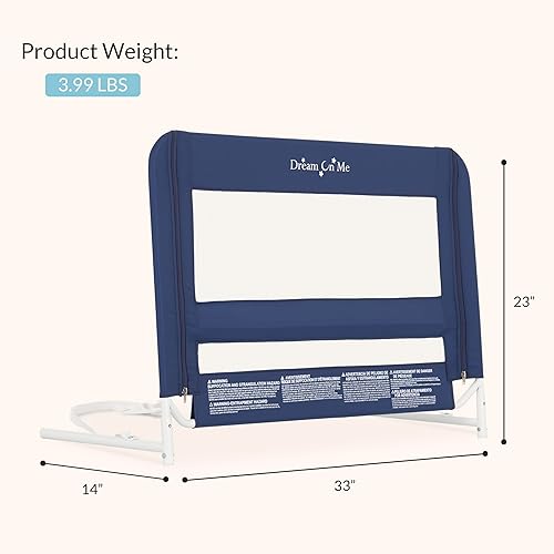 Miniatura 10 de Dream On Me - Barandal de seguridad de malla blanco 15 pulgadas