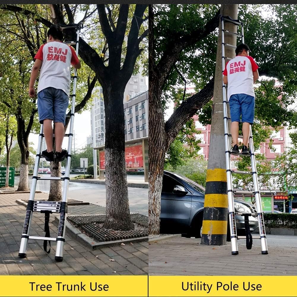 YGCBL Outdoor Ladder,Ladders，Telescopic Ladder,Telescoping Ladder Aluminum Folding Portable Heavy Duty Multi-Purpose with Hooks and Slip-Proof Feet, Load 330 Lbs,3.2M/10.5Ft,3.2M/10.5Ft - - 