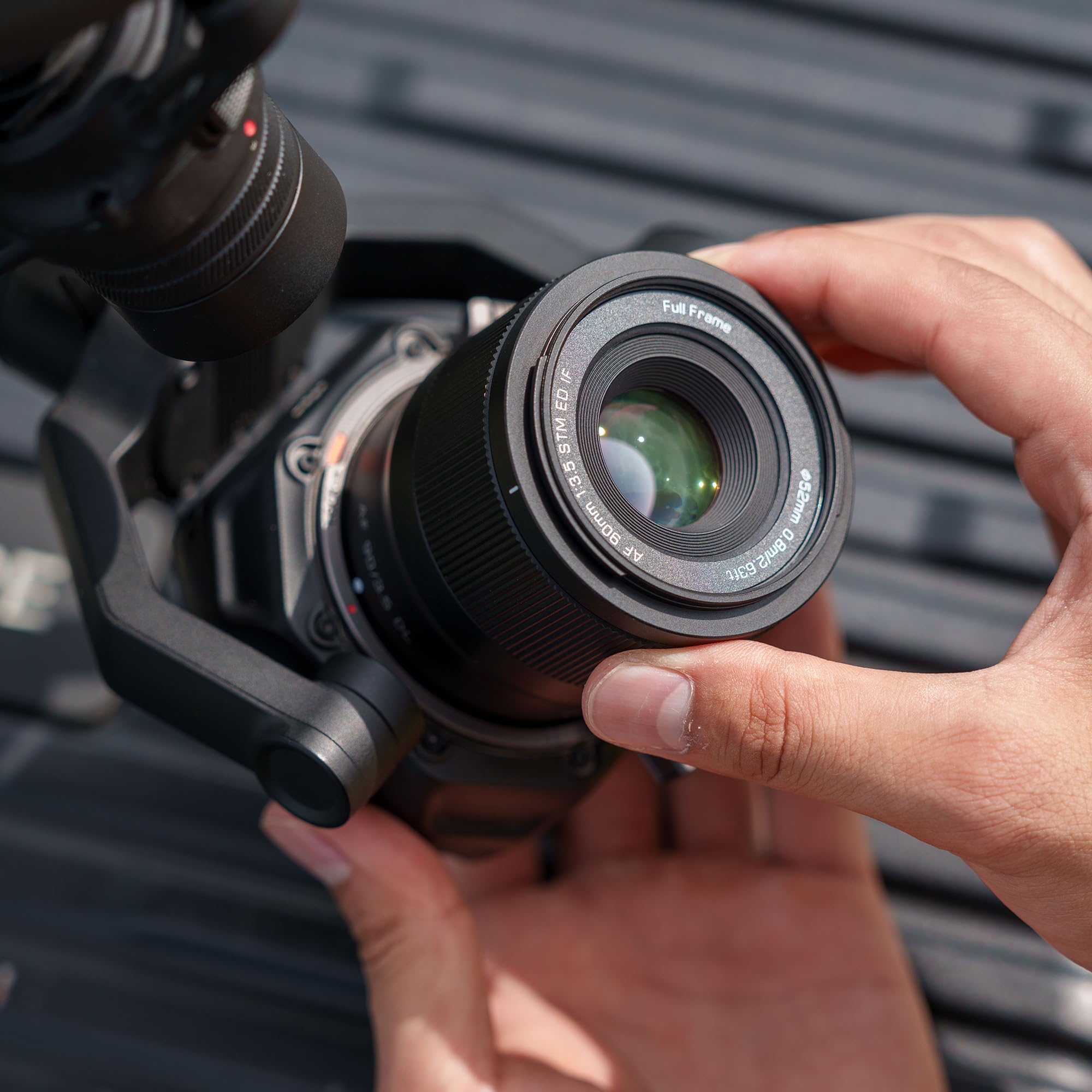 VILTROX AF 90mm F3.5 DL Objetivo con Enfoque Automático, fotograma Completo, teleobjetivo Medio, claridad 8K, Compatible con cámaras aéreas dji Inspire 3, Ronin 4D y Zenmuse X9-8K Air Gimbal