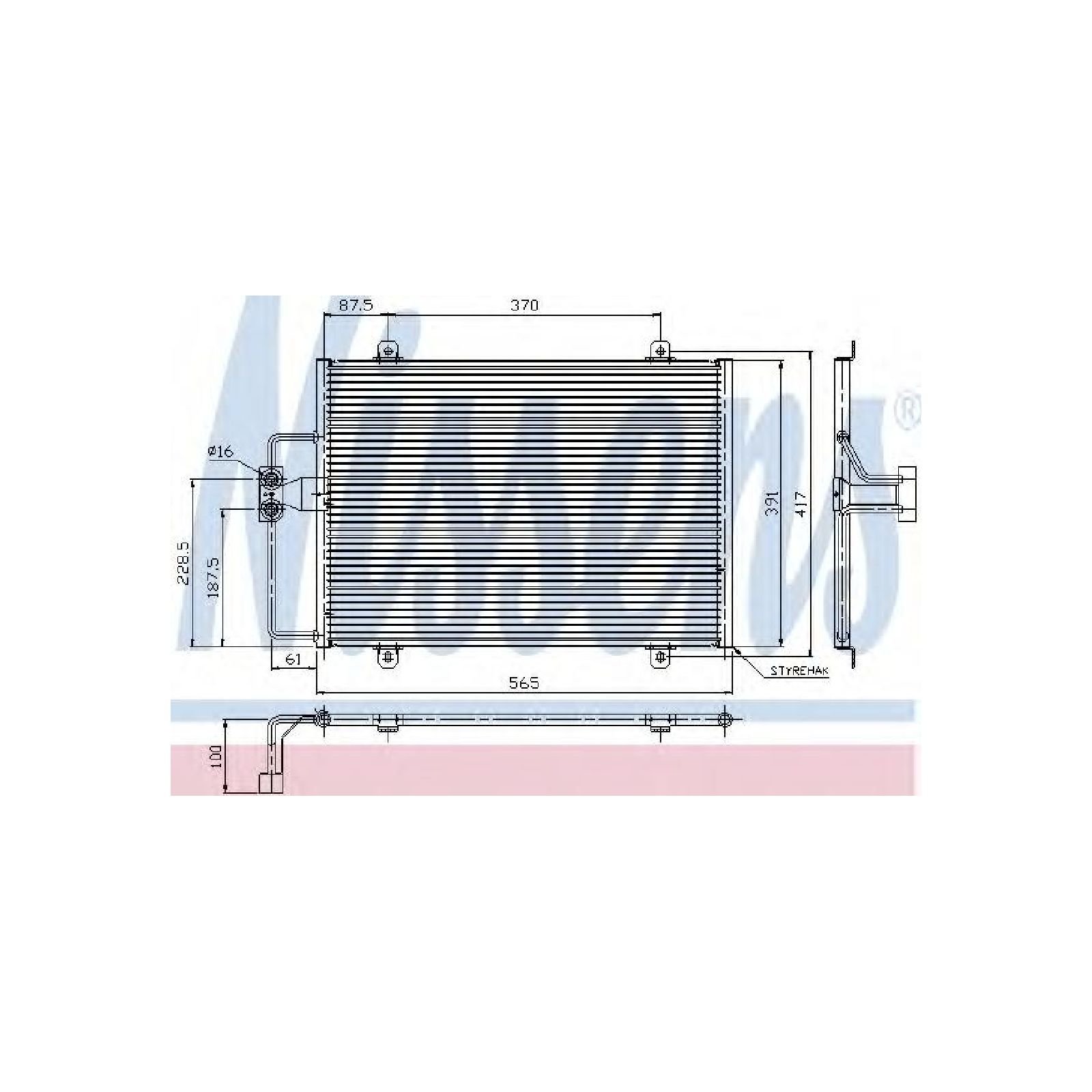 Nissens Condensatore, Climatizzatore 94246-image