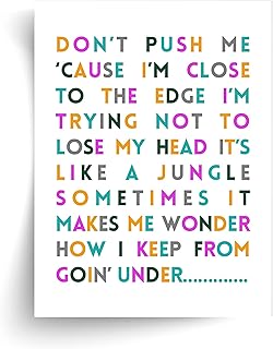 Grandmaster Flash and the Furious Five - The Message Lyrics - Unframed Typography Print