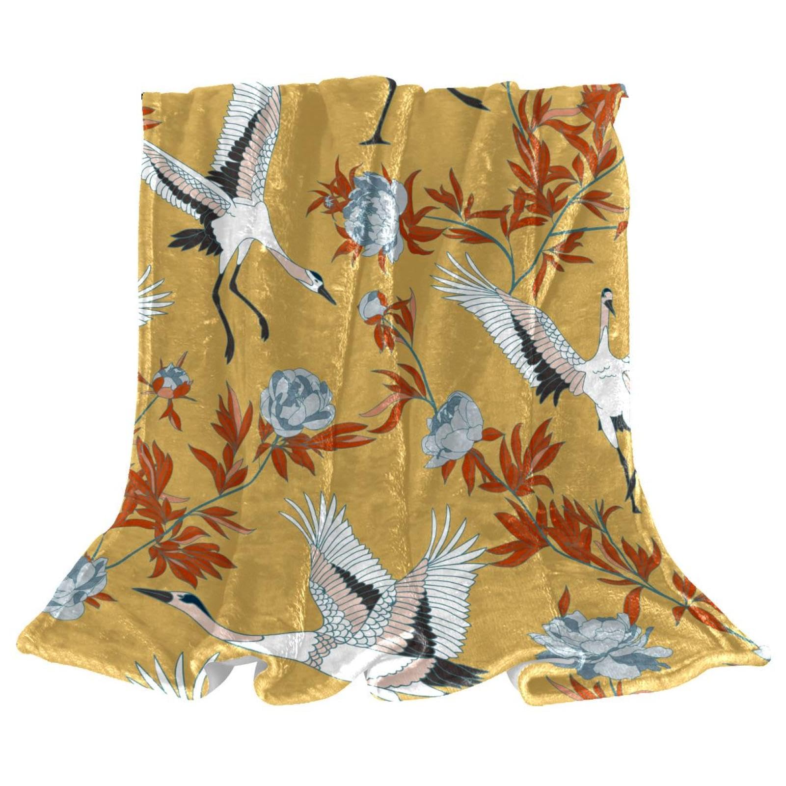 Couverture japonaise pivoine pour vos soirées cocooning sur le canapé