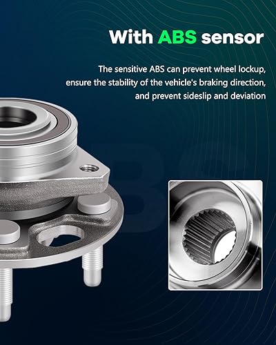 Miniatura 7 de SCITOO Juego de 2 rodamientos de rueda y buje para Chevrolet Impala 2014-2017 para Chevrolet Impala 2013-2016 para Chevrolet para Malibu Kit de