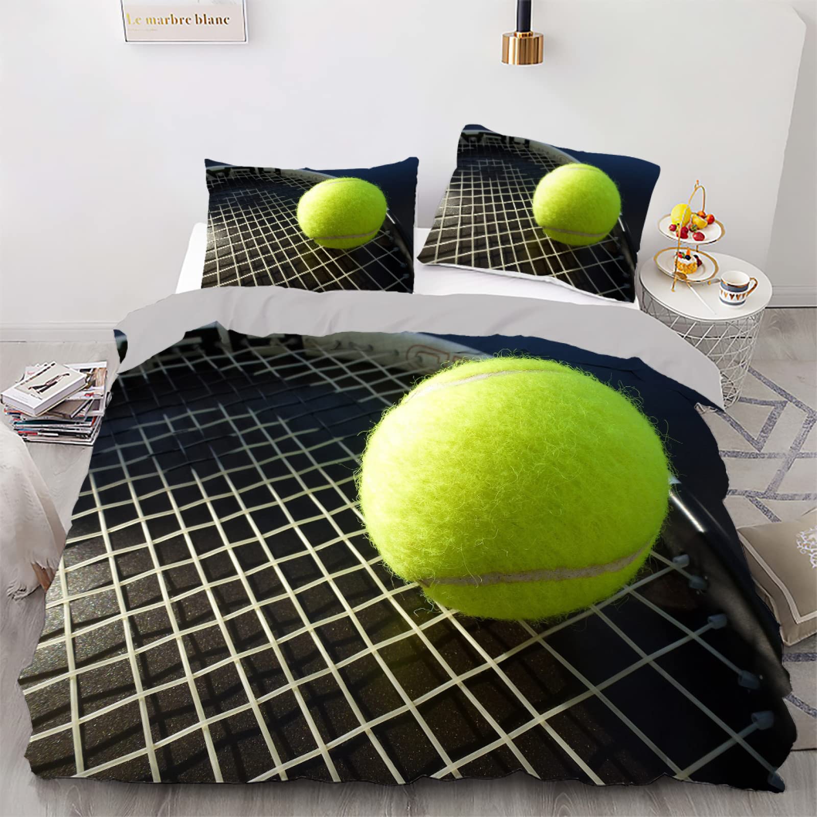 Parure de lit 160x200 en microfibres 110g avec fermeture éclair