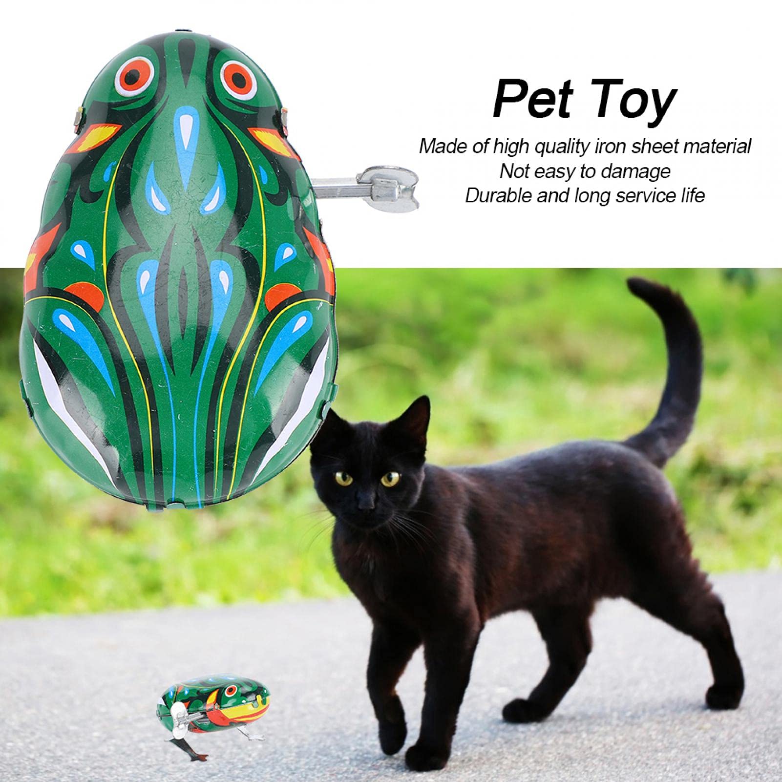 5 Grenouilles Mécaniques Vintage - Jouet à Remonter Pour Chats Et Chiens | Jouet D'horlogerie Sauteur
