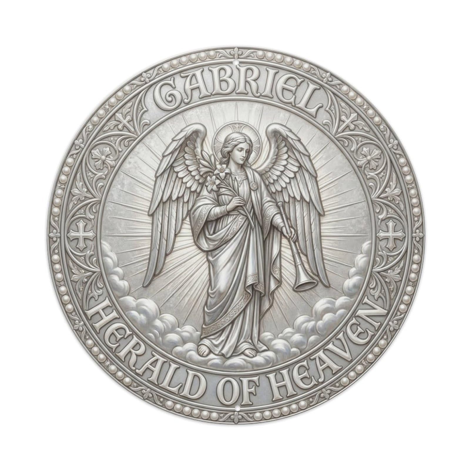 Annunciation Herald of Heaven Archangel Gabriel Metal Tin Sign