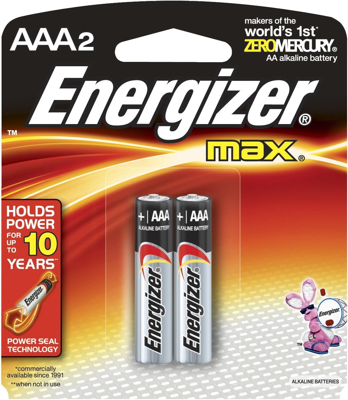 Energizer MAX Alkaline Batteries AAA 2 Each