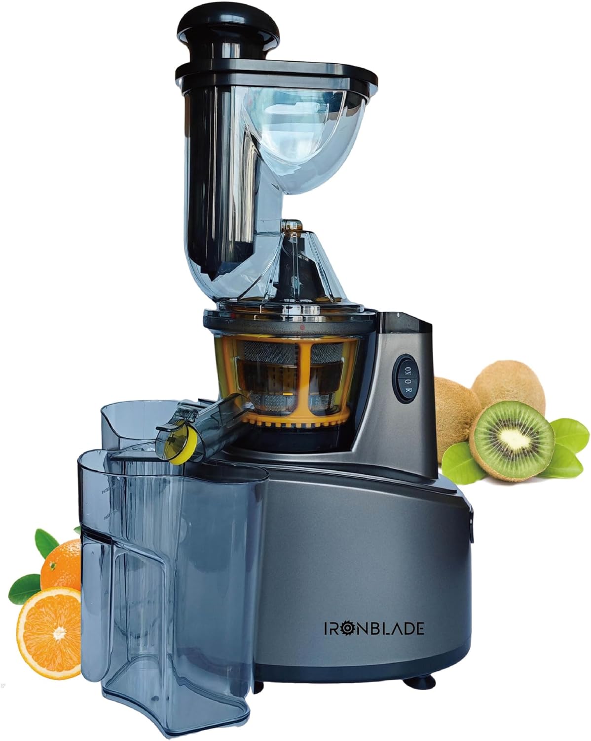 EMB Ironblade IBLJU20 Cold Press Slow Juicer, High-Yield Extraction, Quiet 55dB Operation, 75mm Wide Chute, Full Copper Motor, BPA-Free, Easy to Clean for Fruits & Vegetables EMB Ironblade IBLJU20 Cold Press Slow Juicer, High-Yield Extraction, Quiet 55dB Operation, 75mm Wide Chute, Full Copper Motor, BPA-Free, Easy to Clean for Fruits & Vegetables