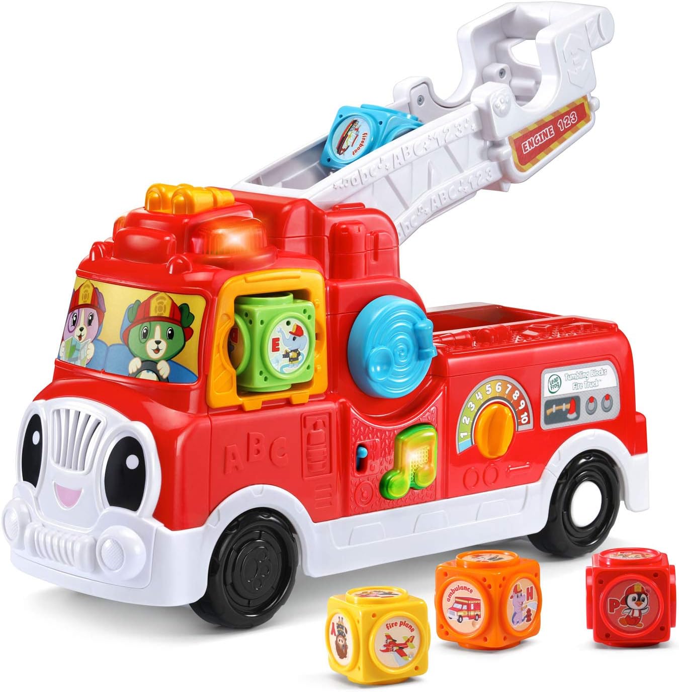 Tumbling Blocks Fire Truck, Red