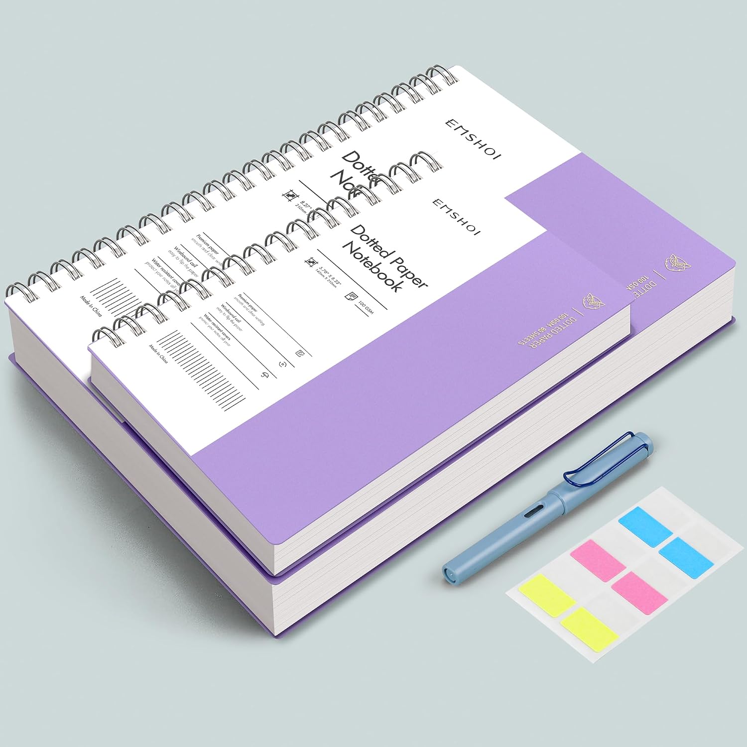 EMSHOI Dotted Spiral Journal Notebook, 300 Pages, A4 Size (8.2" x 11.2") image 5