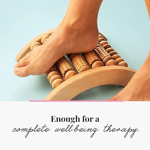 Miniatura 6 de Tuuli Accesorios - Masajeador de pies de madera, rodillo muscular ranurado, ayuda a aliviar la tensión muscular y mejorar la circulación sanguínea,
