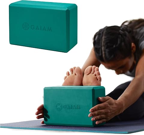 Gaiam Yoga Block - Supportive Latex-Free Eva Foam - Soft...