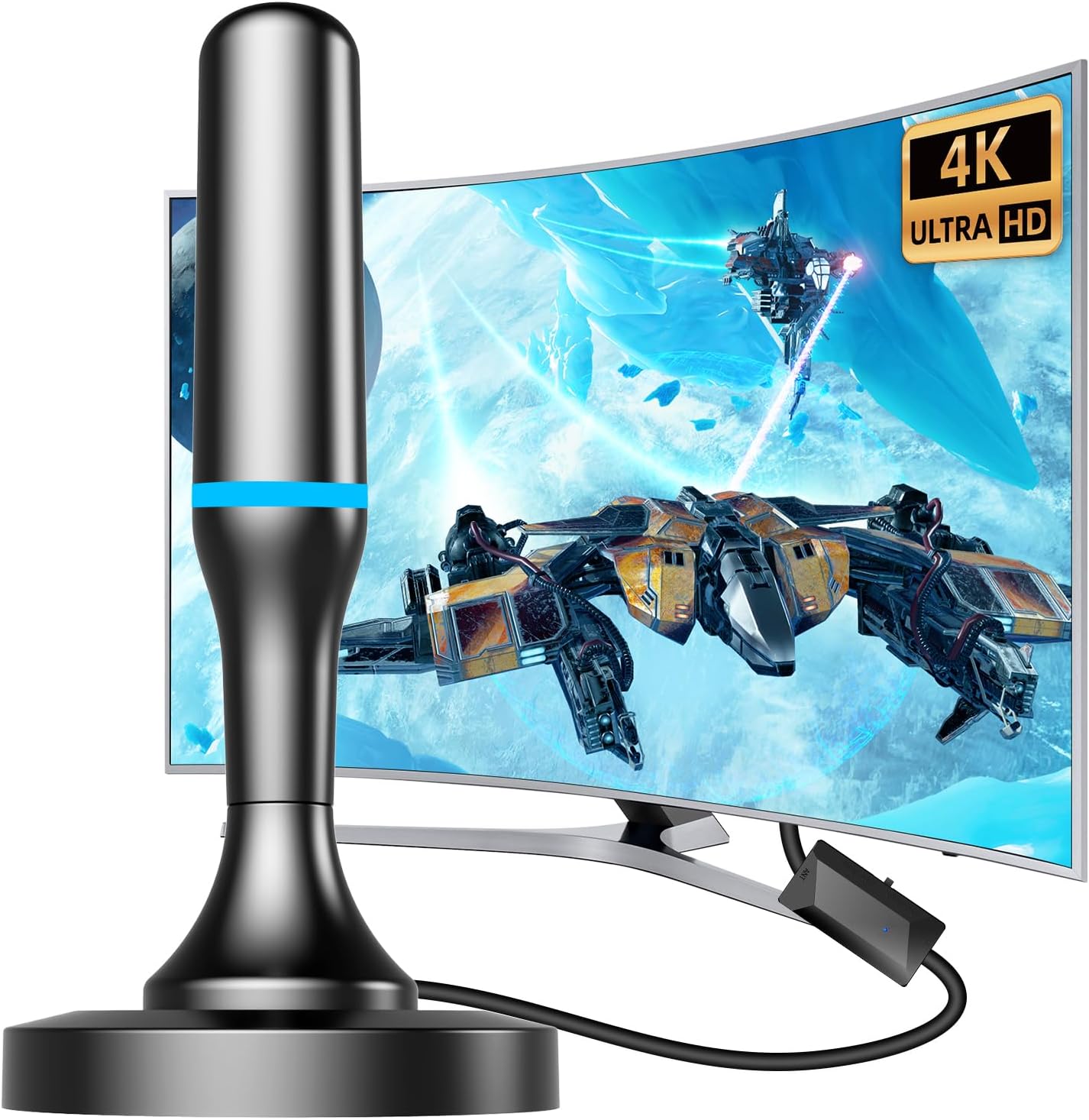 Indoor Smart TV Antenna, Long Distance Reception HD Antenna