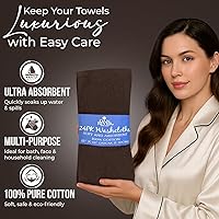 Vista 182 de DAN RIVER Juego de 4 toallas de baño, 27 x 54 pulgadas, 100% algodón, más grandes y ligeras, de secado rápido, súper suaves y absorbentes, toallas